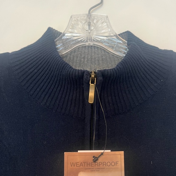 NWT Weatherproof 1/4 Zip PulloverNavy Blue Mens Sweater size XL - Picture 12 of 13